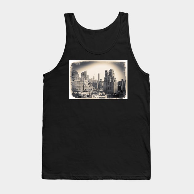 Postcard in black and white, Midtown Manhattan skyline Tank Top by Reinvention